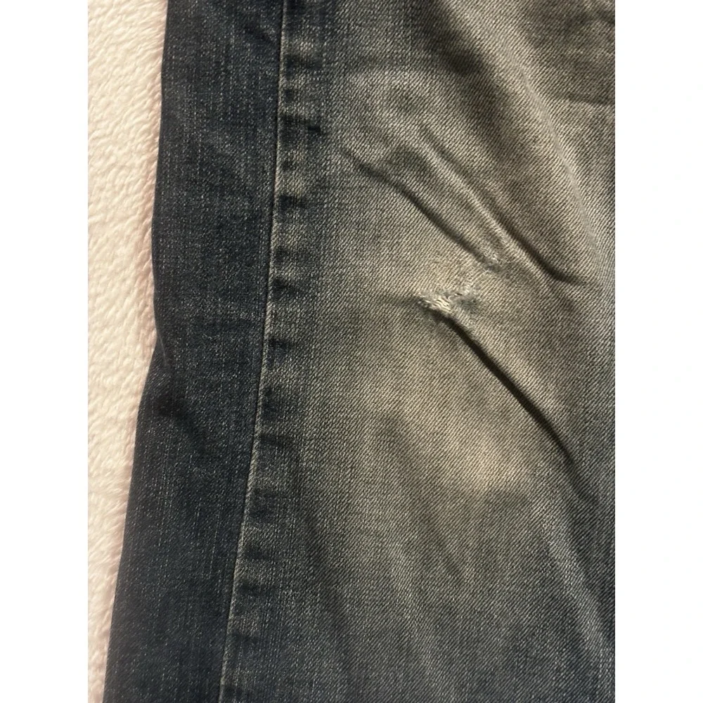 Levis 505 Blue Jeans Mens Size‎ 38x30 Classic Straight Fit Cotton Distressed